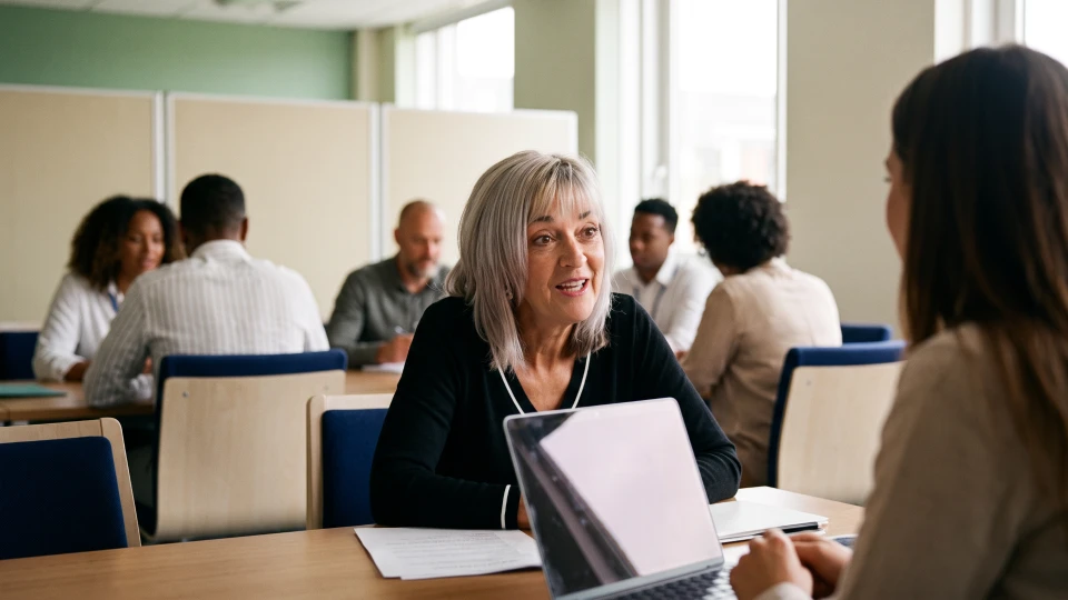 A founder teaching a training day