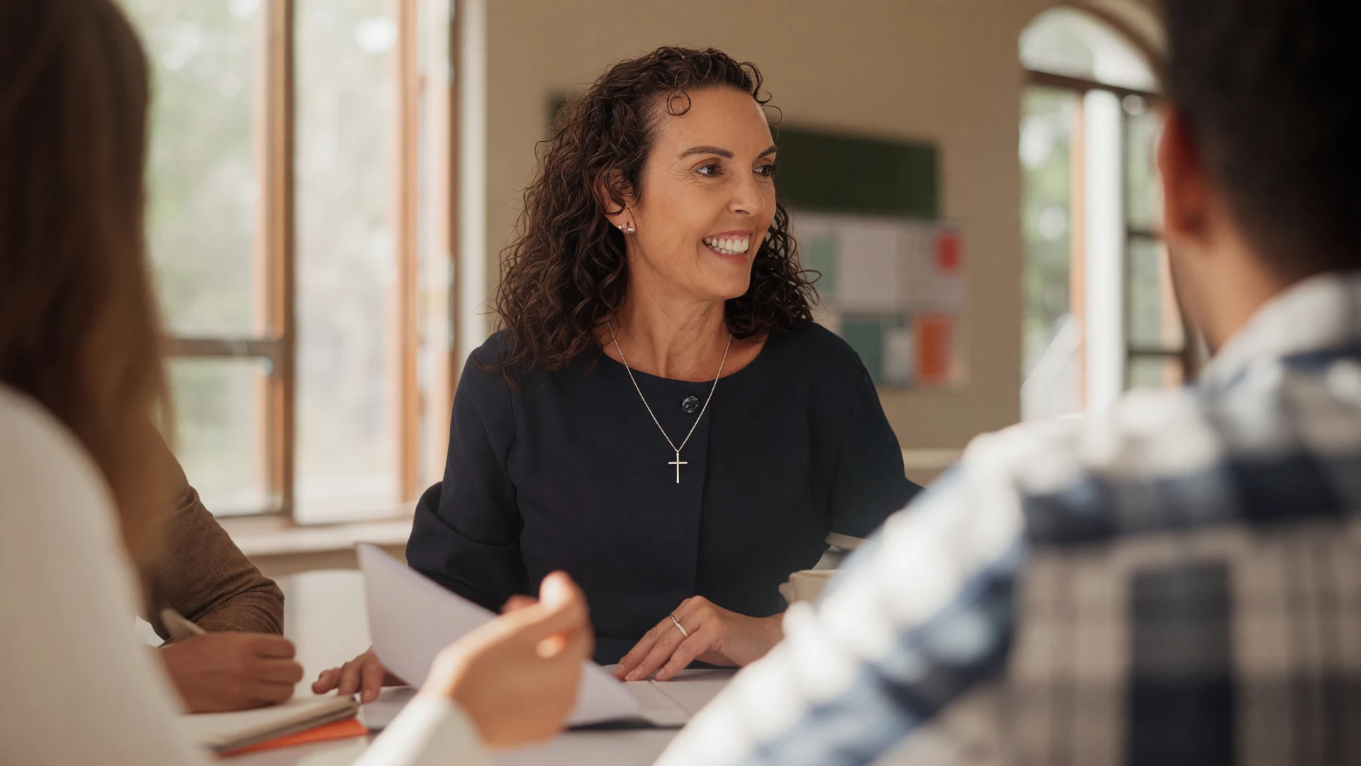 A trainer working with Diploma students